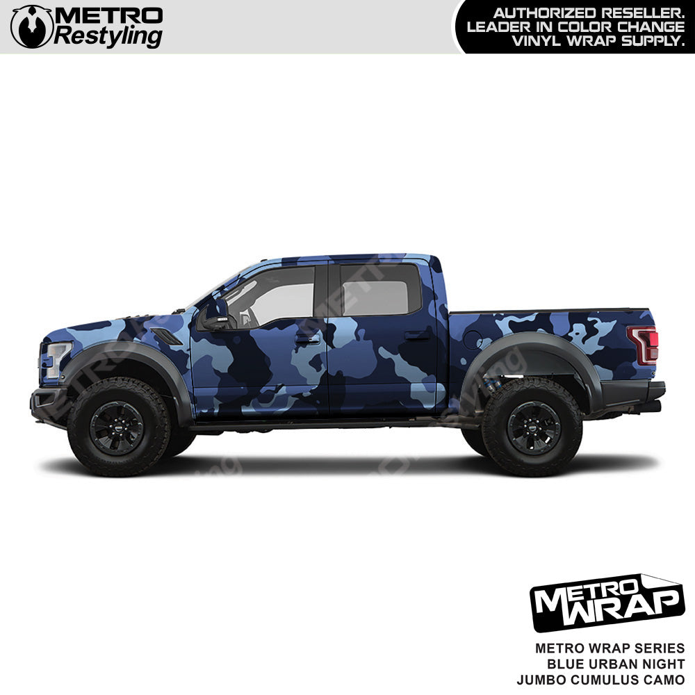 Metro Wrap Jumbo Cumulus Blue Urban Night Camouflage Vinyl Film