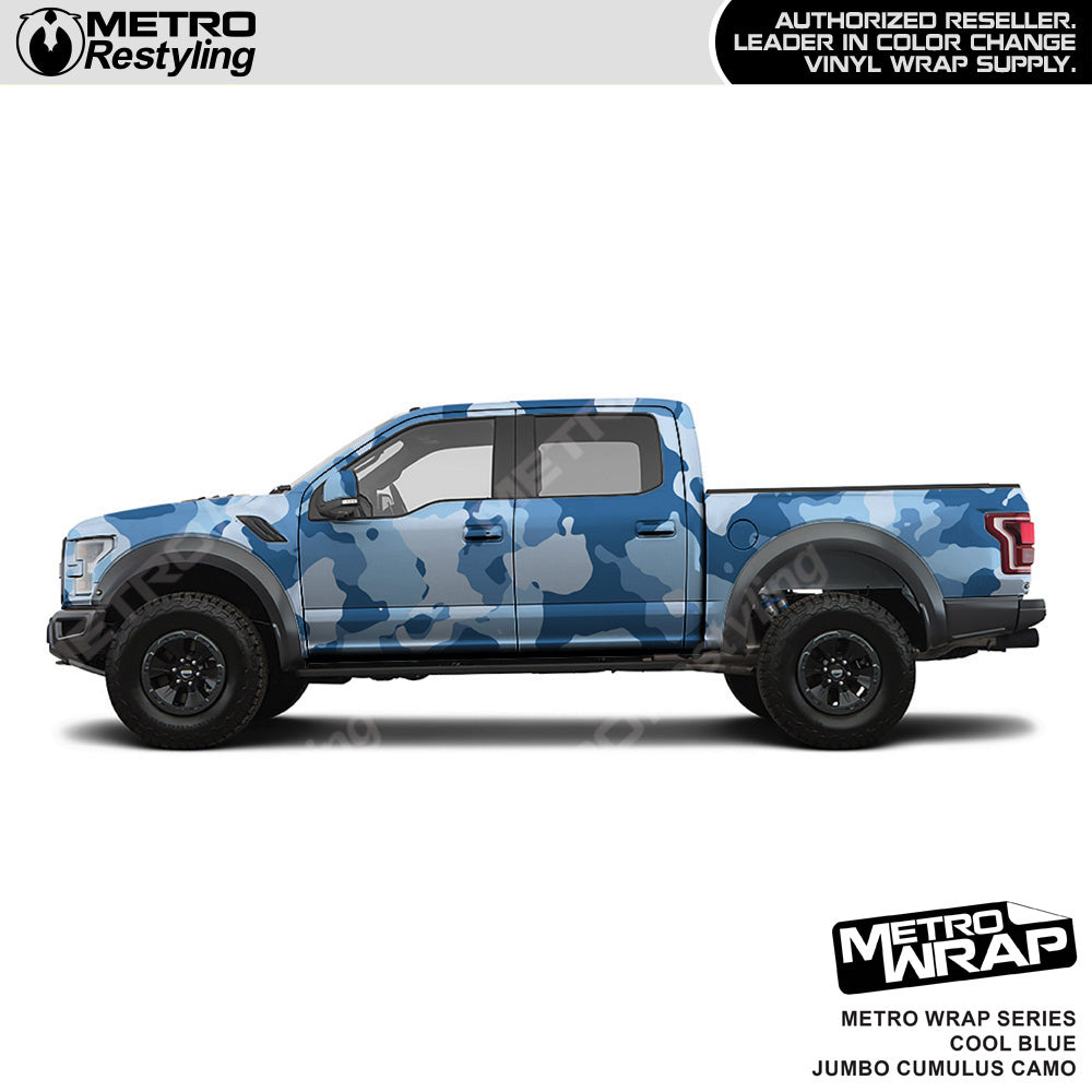 Metro Wrap Jumbo Cumulus Cool Blue Camouflage Vinyl Film