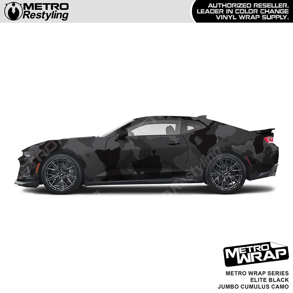Metro Wrap Jumbo Cumulus Elite Black Camouflage Vinyl Film