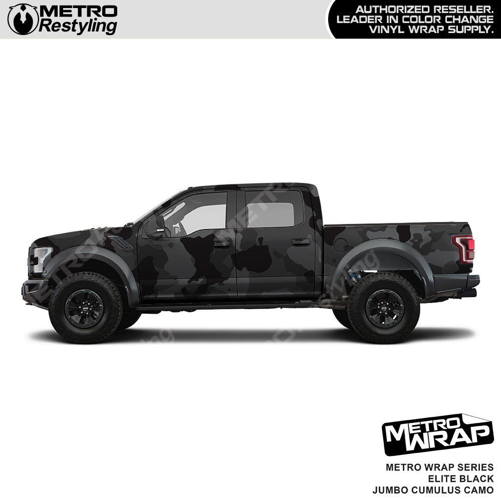 Metro Wrap Jumbo Cumulus Elite Black Camouflage Vinyl Film