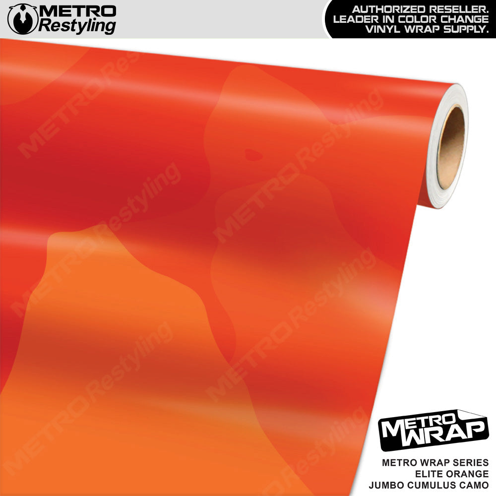 Metro Wrap Jumbo Cumulus Elite Orange Camouflage Vinyl Film