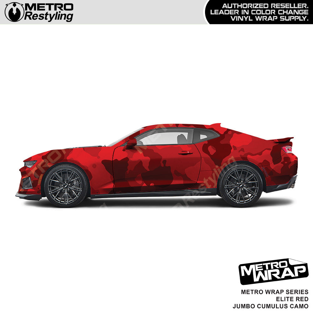 Metro Wrap Jumbo Cumulus Elite Red Camouflage Vinyl Film