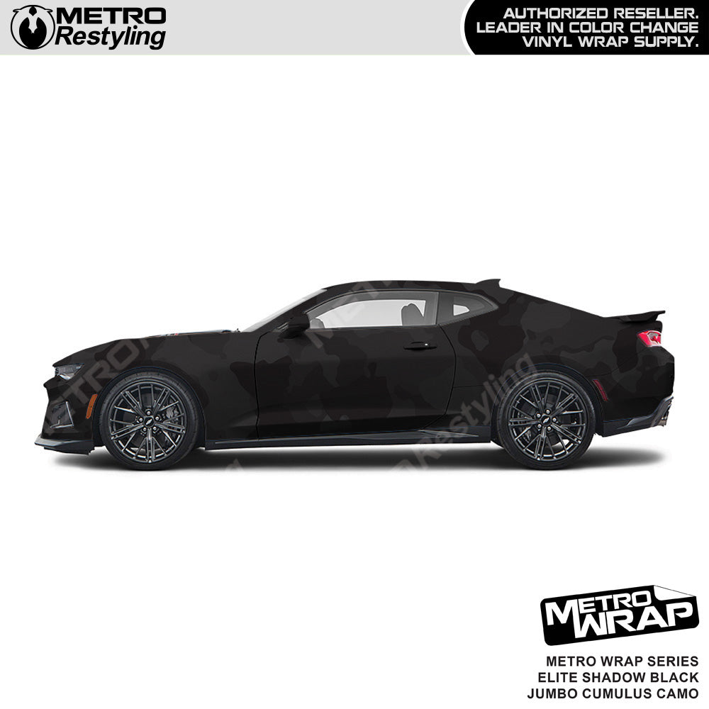 Metro Wrap Jumbo Cumulus Elite Shadow Black Camouflage Vinyl Film