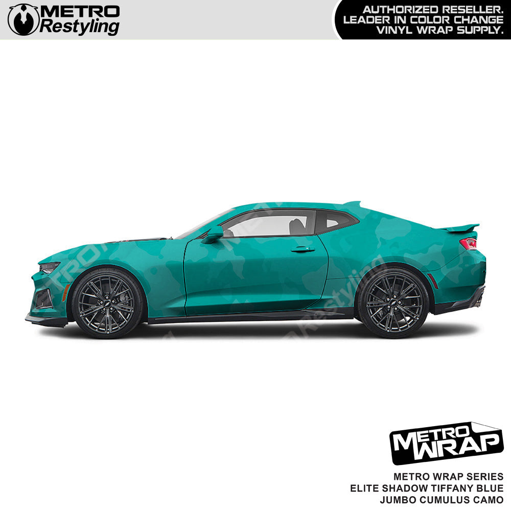 Metro Wrap Jumbo Cumulus Elite Shadow Tiffany Blue Camouflage Vinyl Film