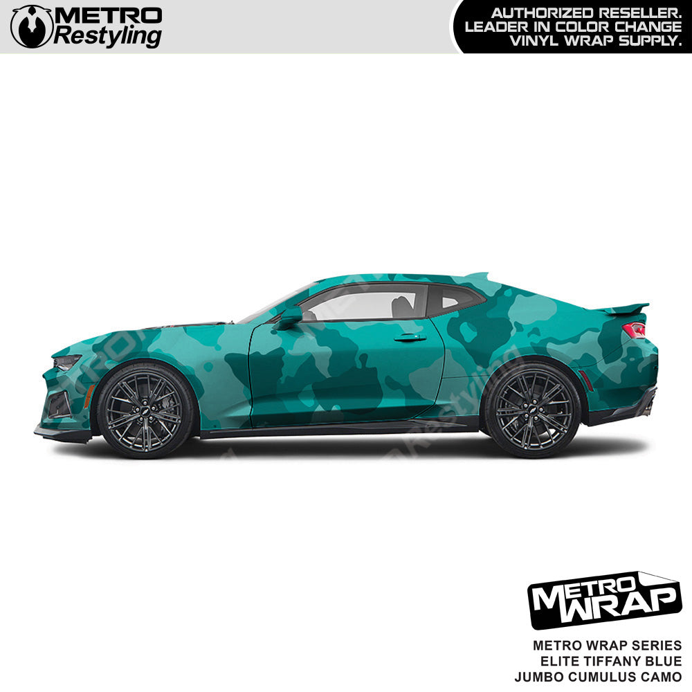 Metro Wrap Jumbo Cumulus Elite Tiffany Blue Camouflage Vinyl Film
