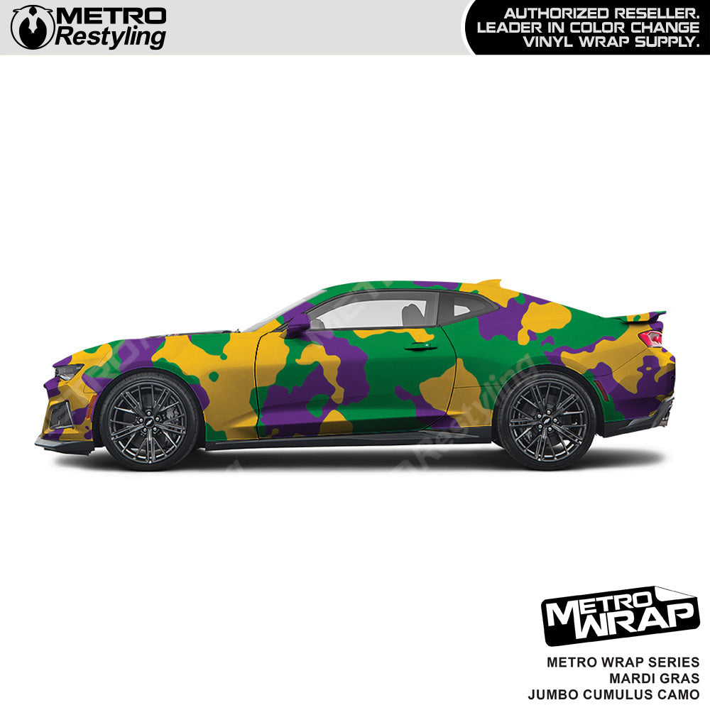 Metro Wrap Jumbo Cumulus Mardi Gras Camouflage Vinyl Film