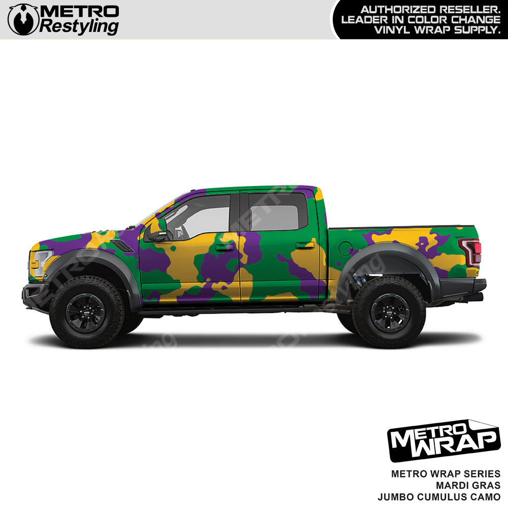 Metro Wrap Jumbo Cumulus Mardi Gras Camouflage Vinyl Film