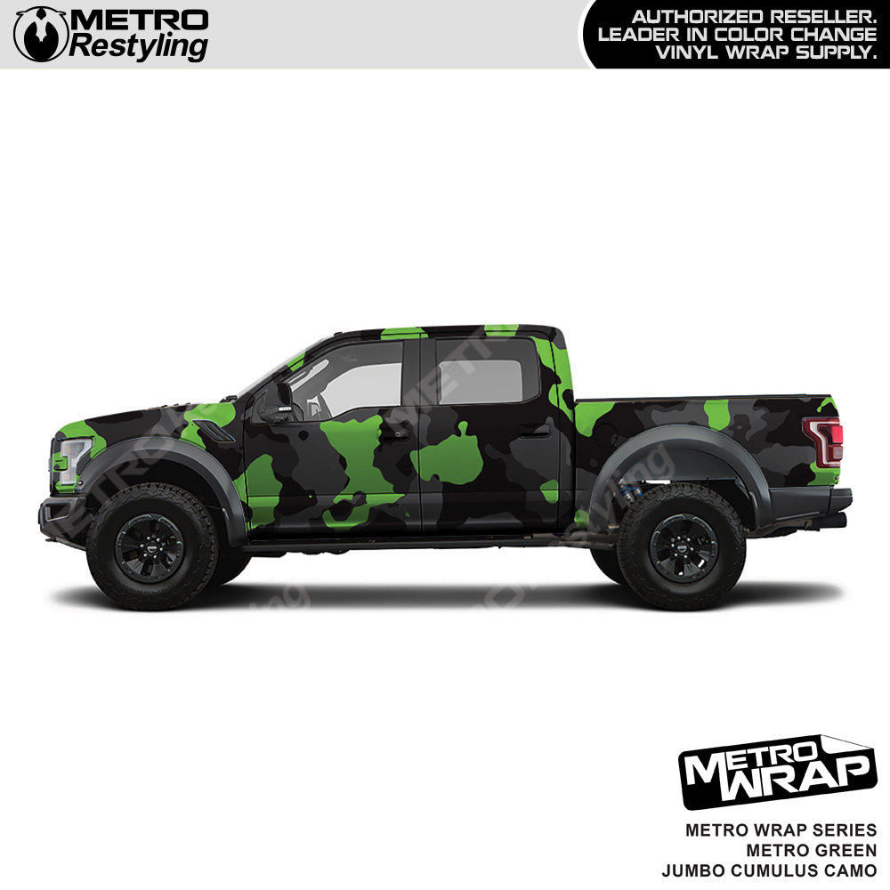 Metro Wrap Jumbo Cumulus Metro Green Camouflage Vinyl Film