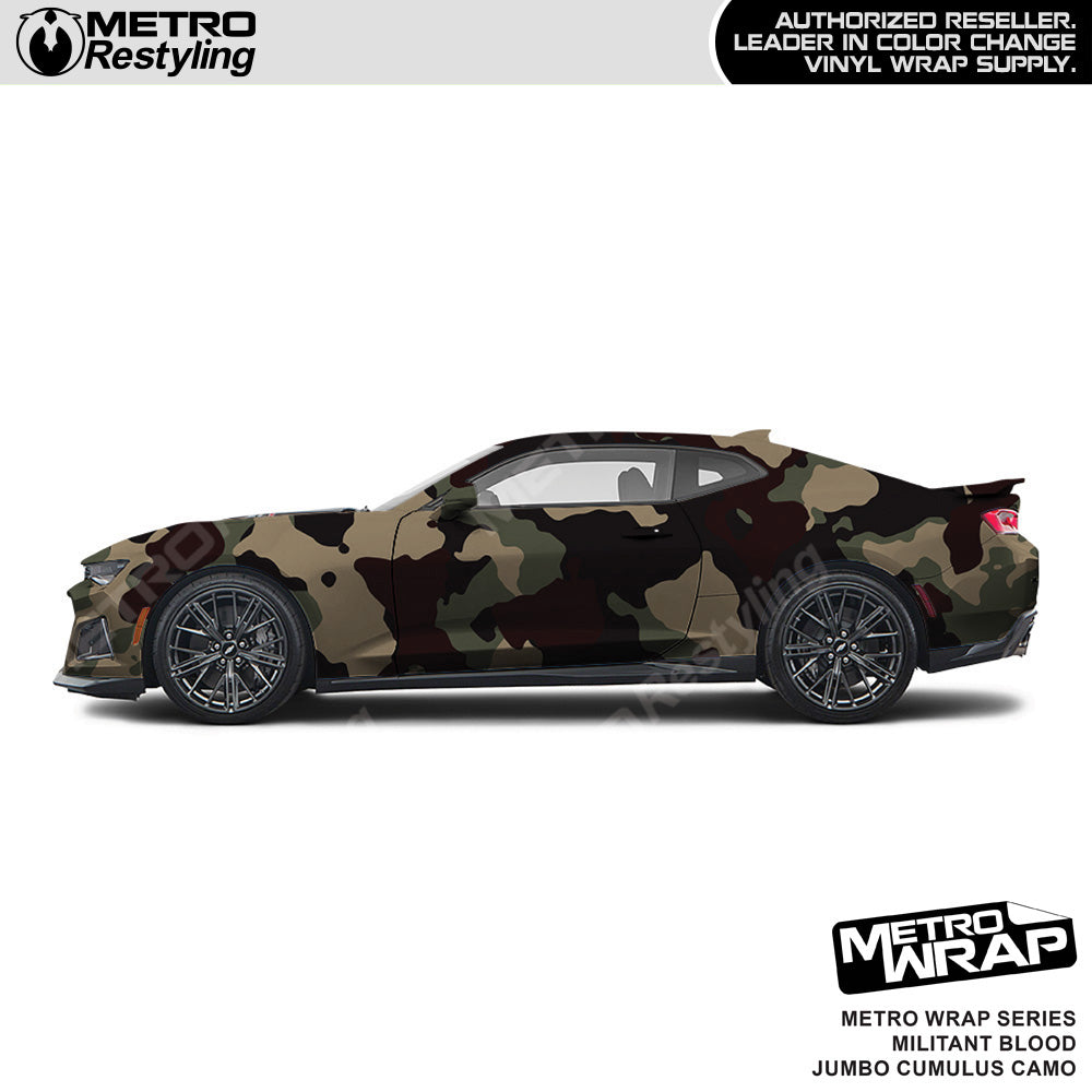 Metro Wrap Jumbo Cumulus Militant Blood Camouflage Vinyl Film