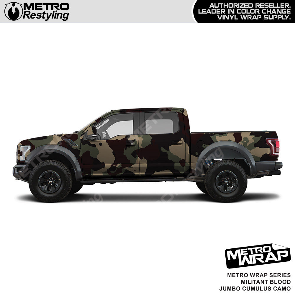 Metro Wrap Jumbo Cumulus Militant Blood Camouflage Vinyl Film