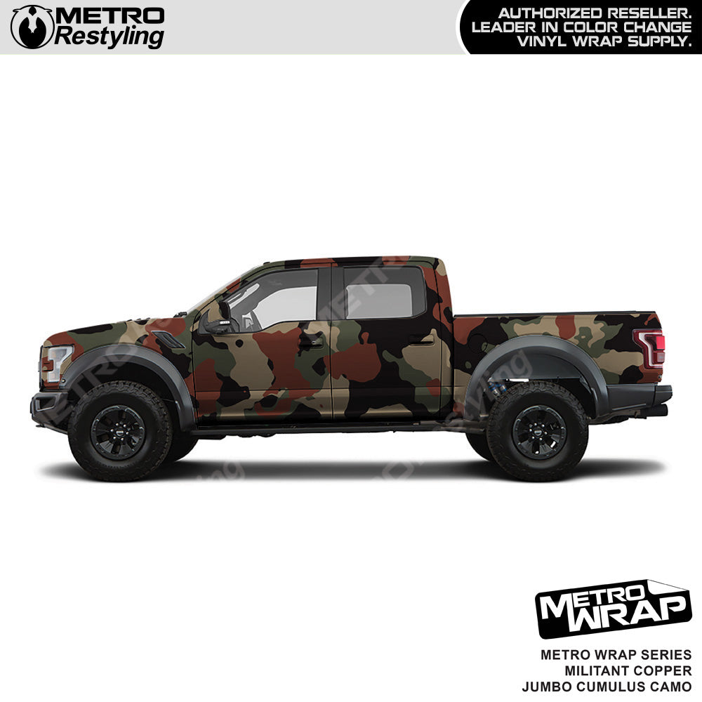 Metro Wrap Jumbo Cumulus Militant Copper Camouflage Vinyl Film