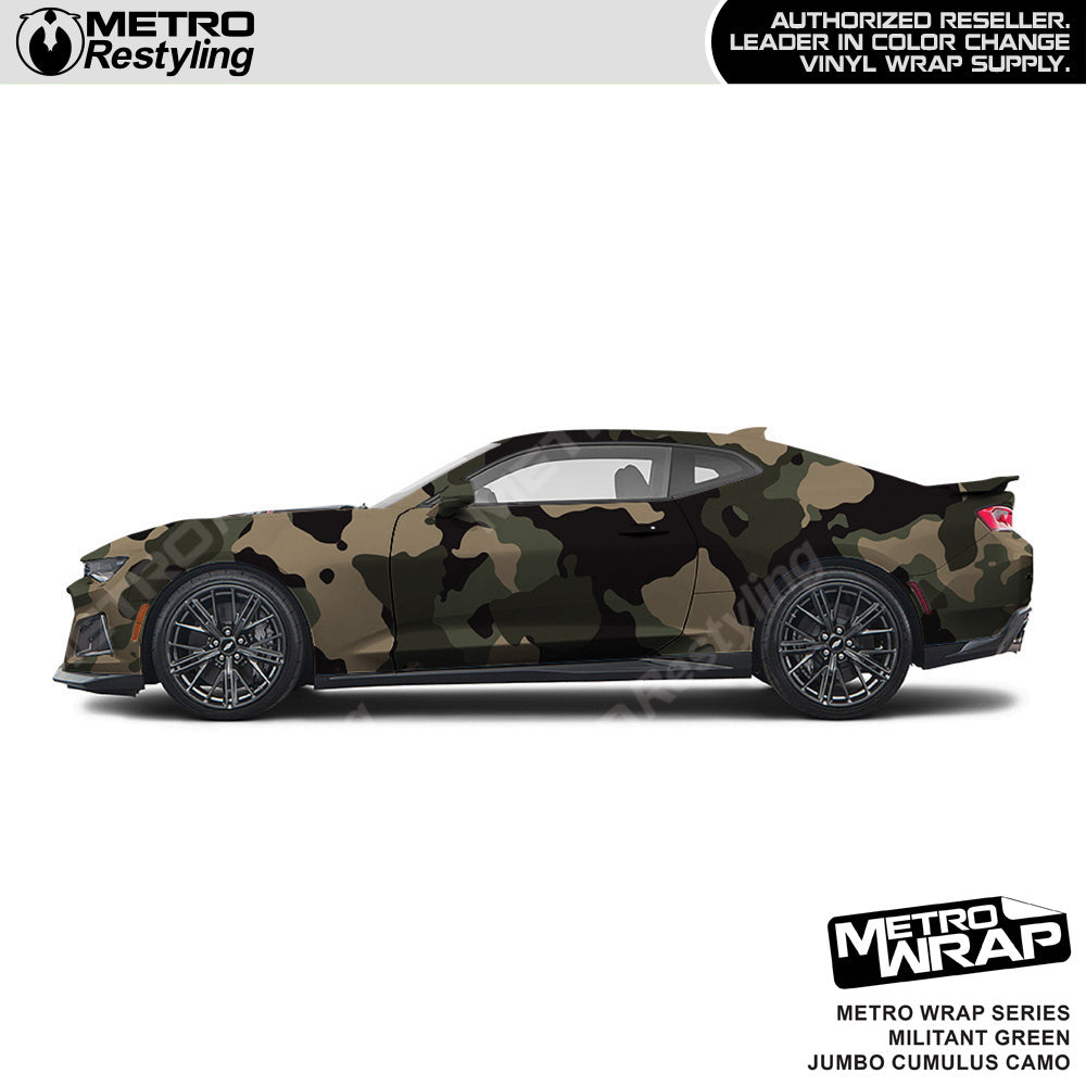 Metro Wrap Jumbo Cumulus Militant Green Camouflage Vinyl Film
