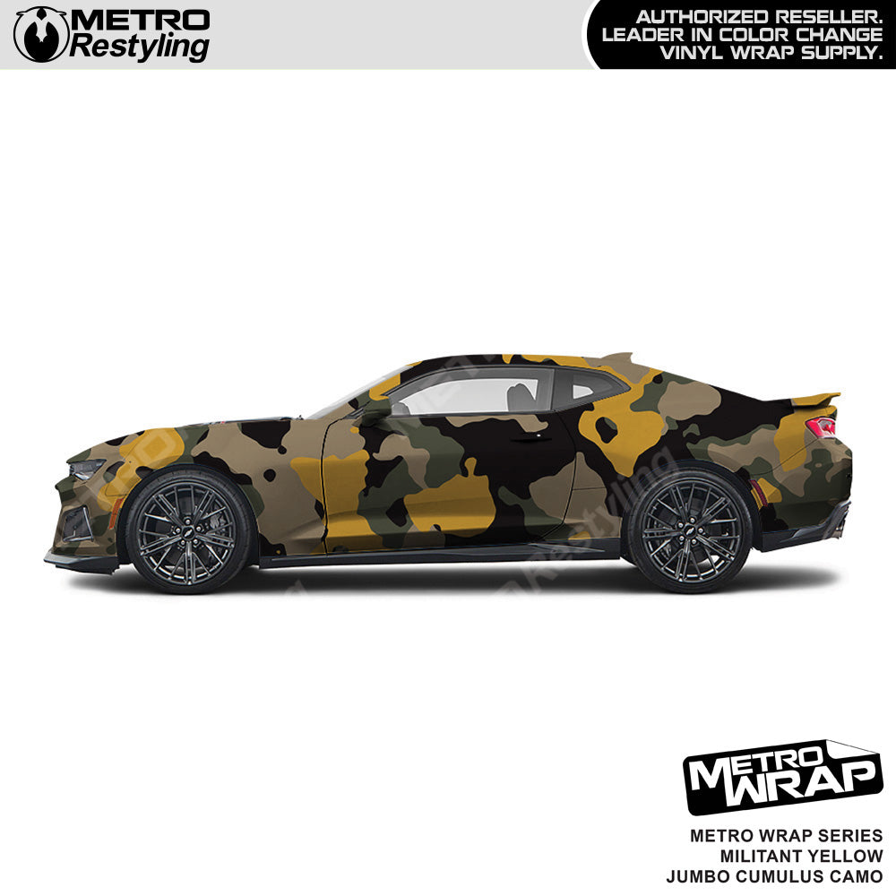 Metro Wrap Jumbo Cumulus Militant Yellow Camouflage Vinyl Film