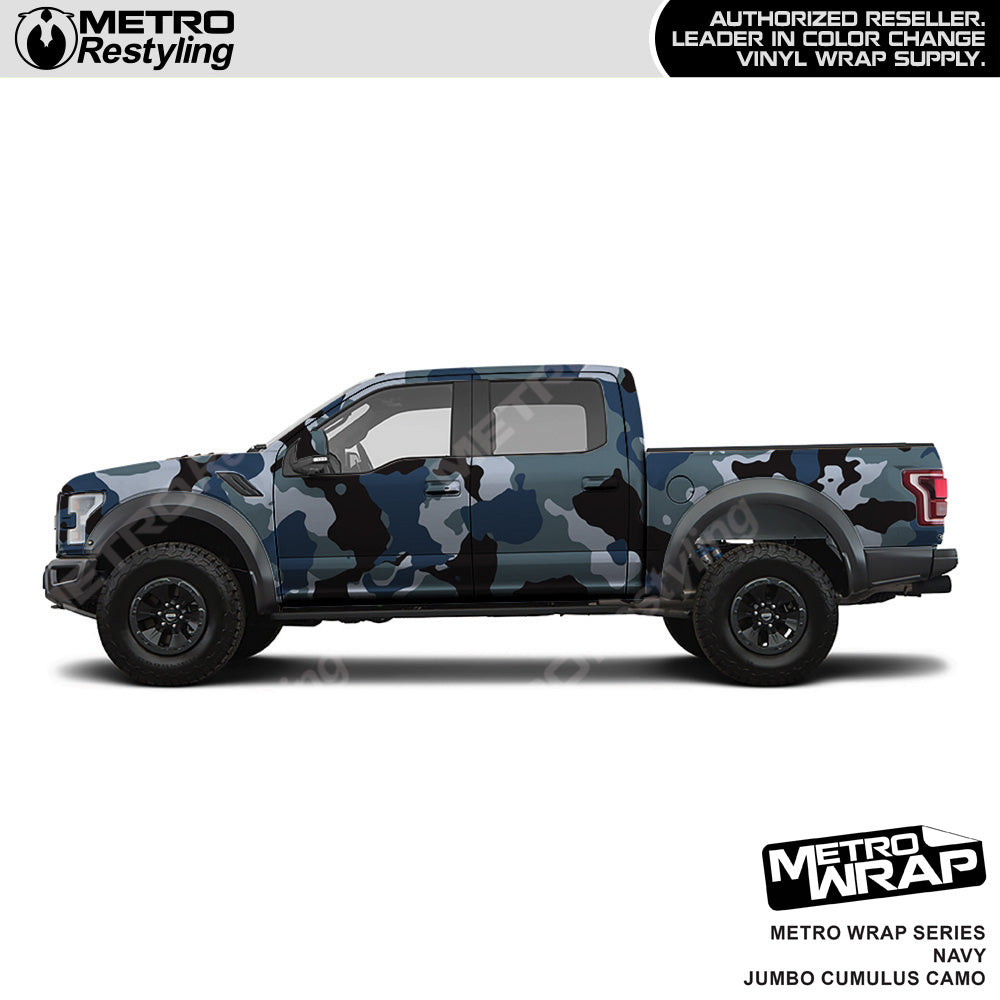 Metro Wrap Jumbo Cumulus Navy Camouflage Vinyl Film