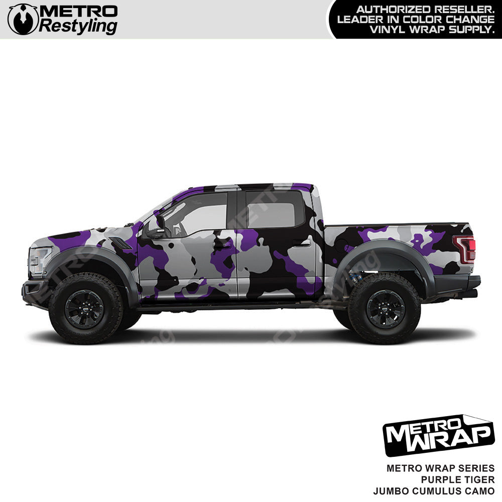 Metro Wrap Jumbo Cumulus Purple Tiger Camouflage Vinyl Film
