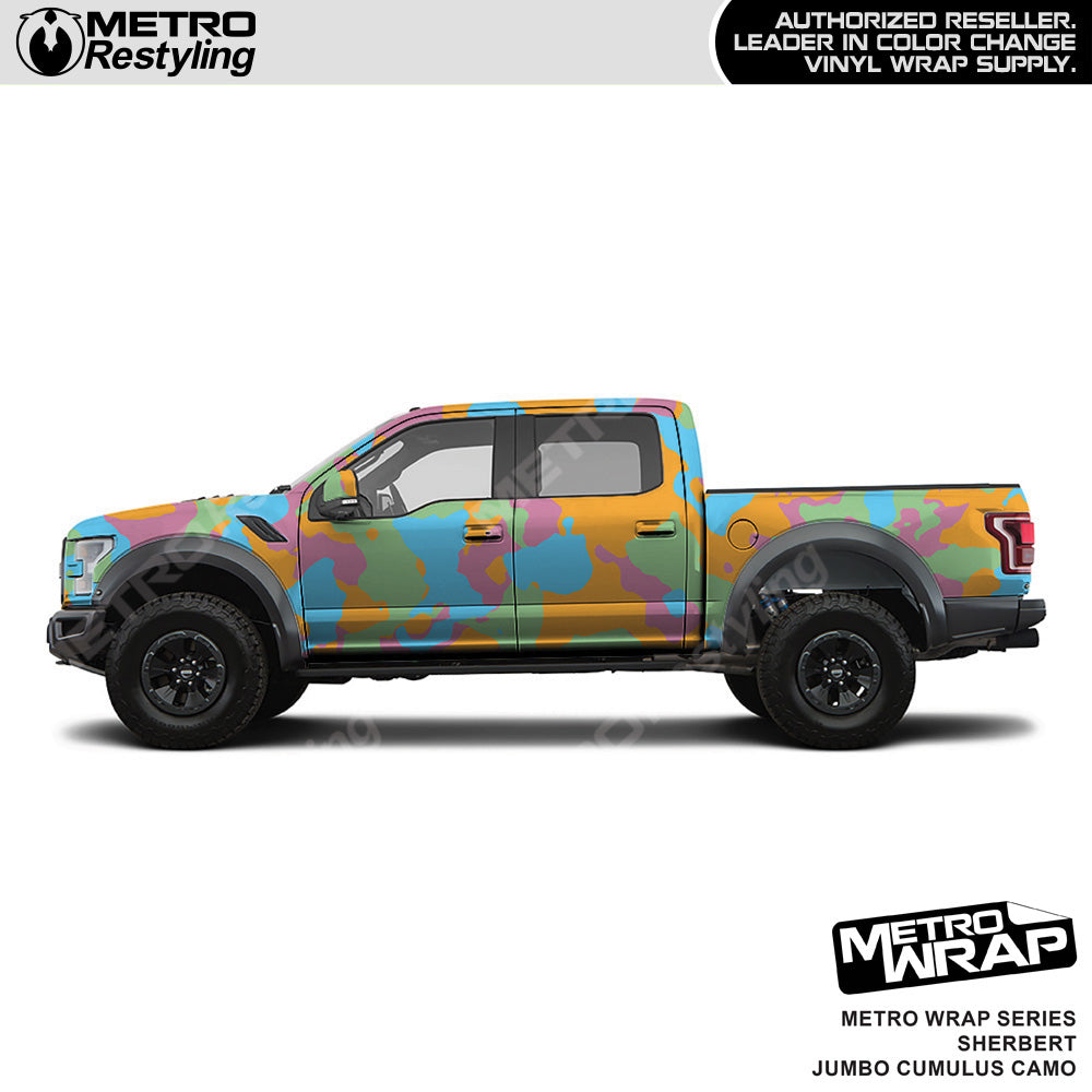 Metro Wrap Jumbo Cumulus Sherbert Camouflage Vinyl Film