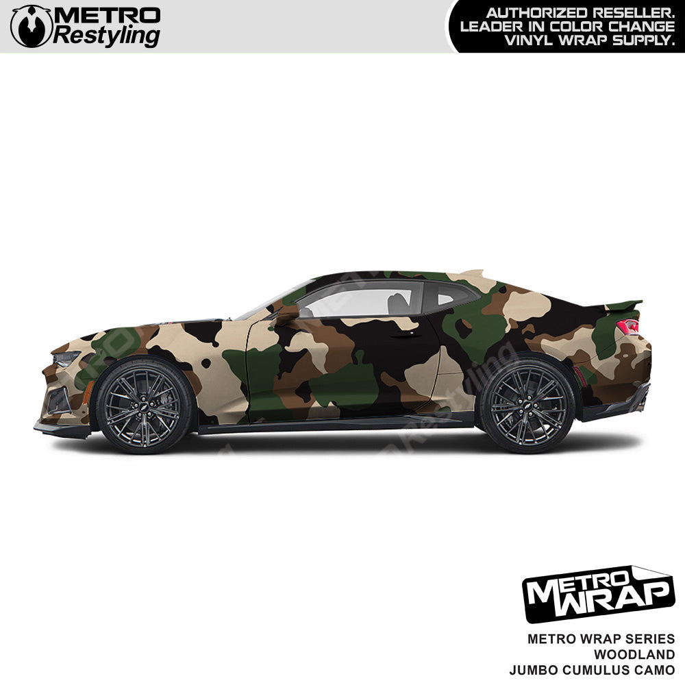 Metro Wrap Jumbo Cumulus Woodland Camouflage Vinyl Film