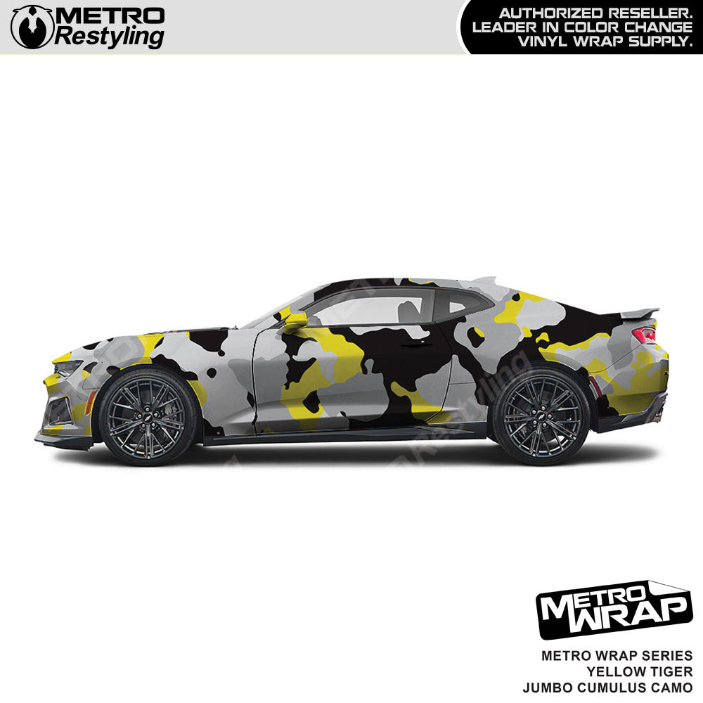 Metro Wrap Jumbo Cumulus Yellow Tiger Camouflage Vinyl Film