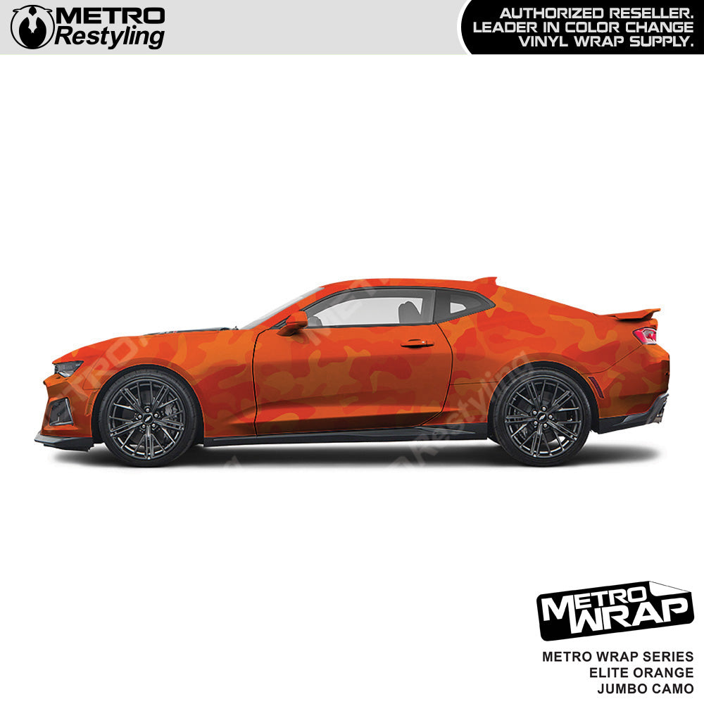 Metro Wrap Jumbo Classic Elite Orange Camouflage Vinyl Film