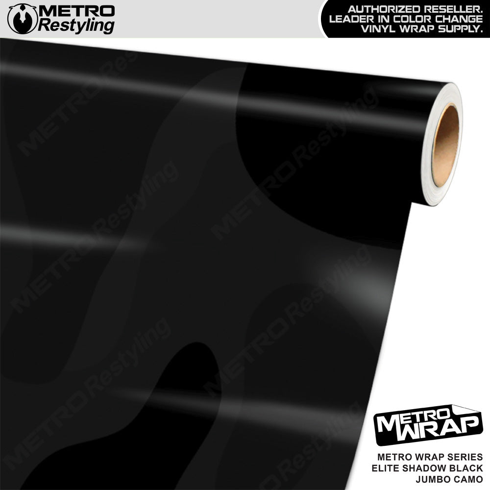Metro Wrap Jumbo Classic Elite Shadow Black Camouflage Vinyl Film