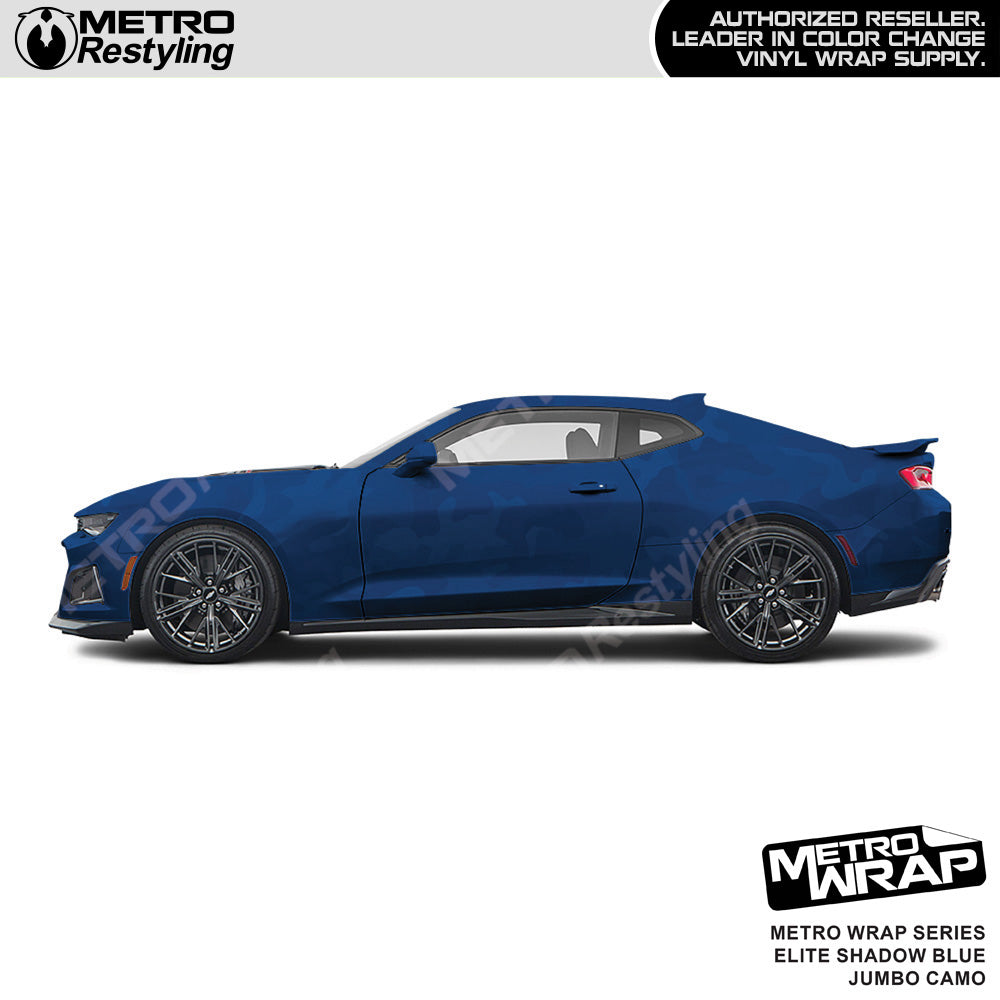 Metro Wrap Jumbo Classic Elite Shadow Blue Camouflage Vinyl Film