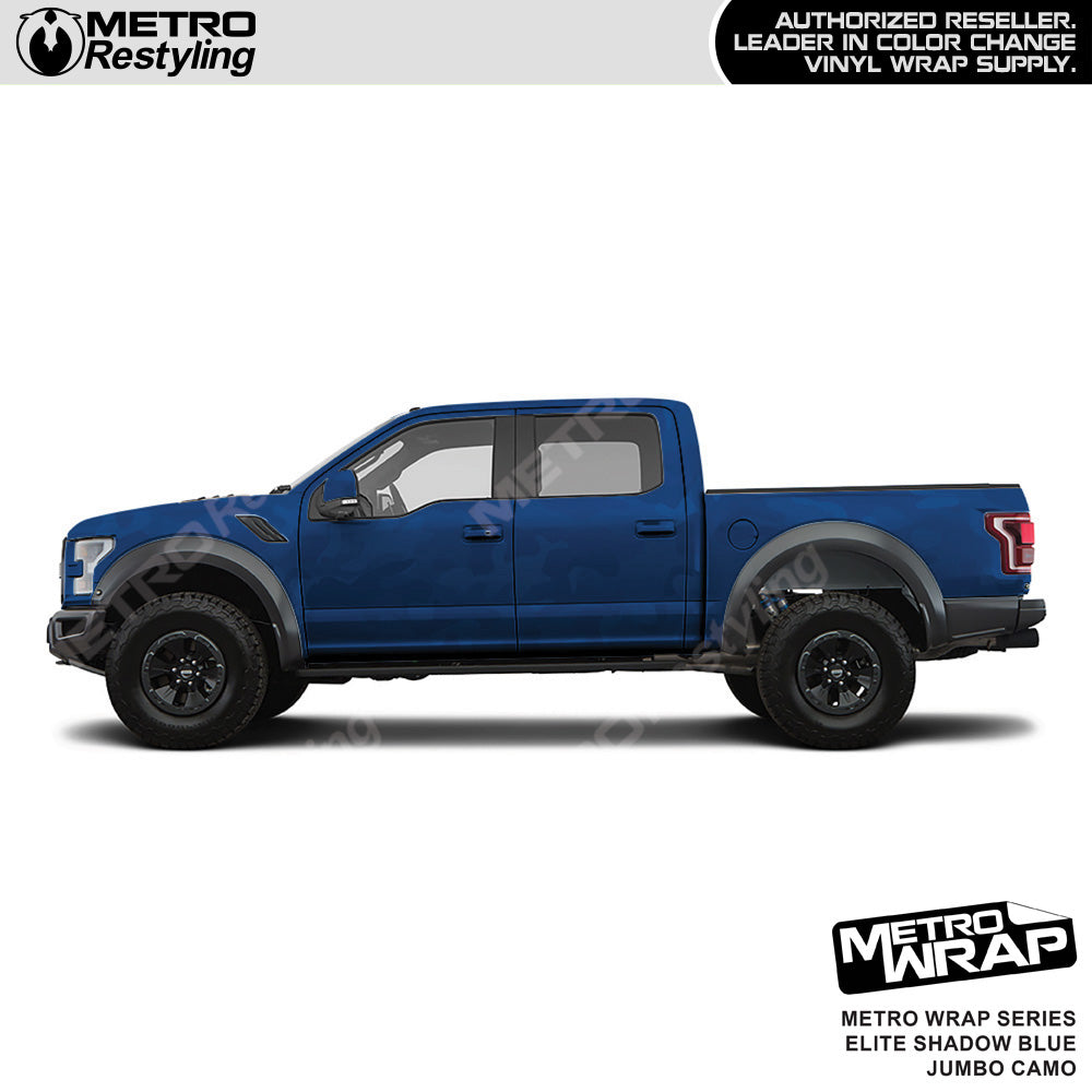 Metro Wrap Jumbo Classic Elite Shadow Blue Camouflage Vinyl Film