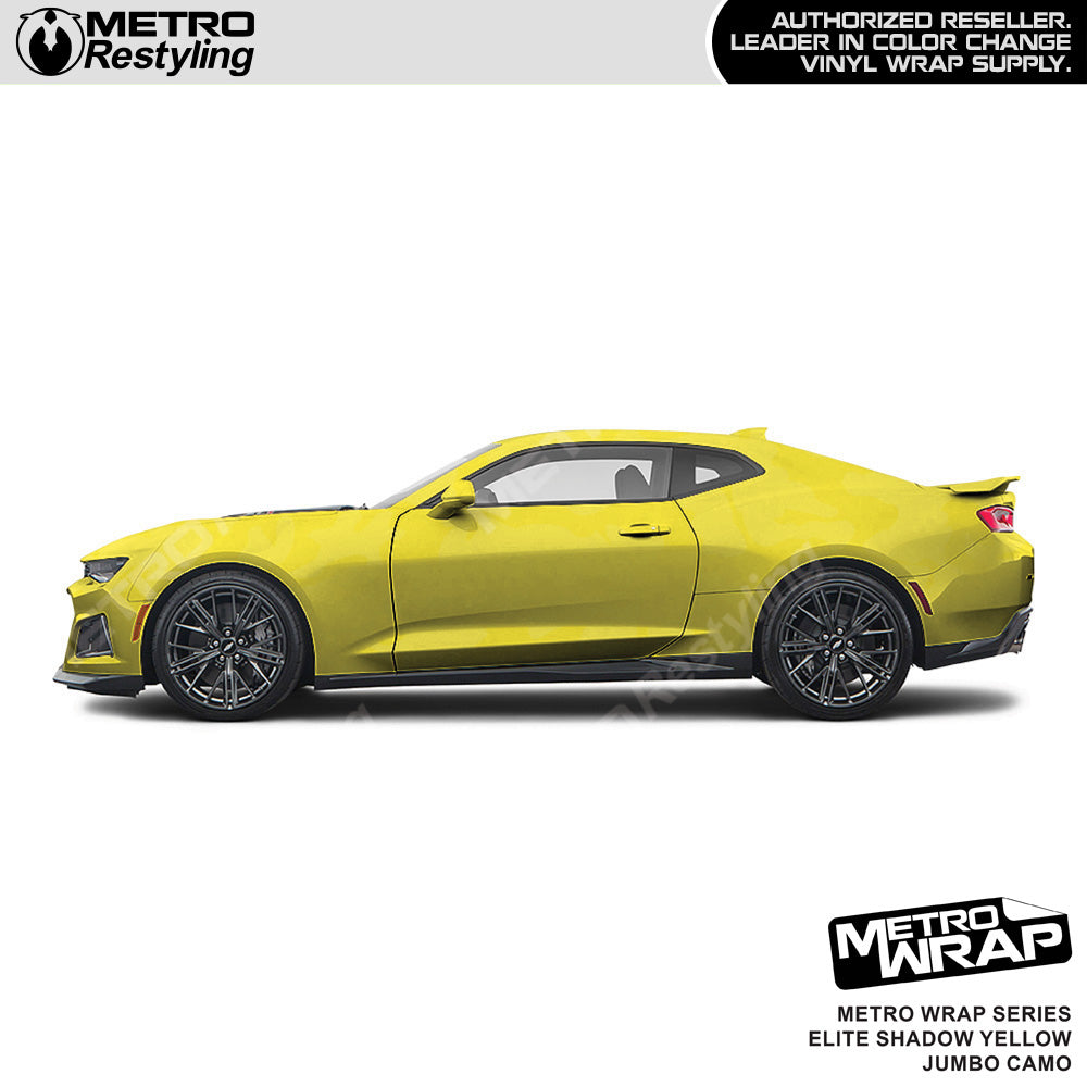Metro Wrap Jumbo Classic Elite Shadow Yellow Camouflage Vinyl Film