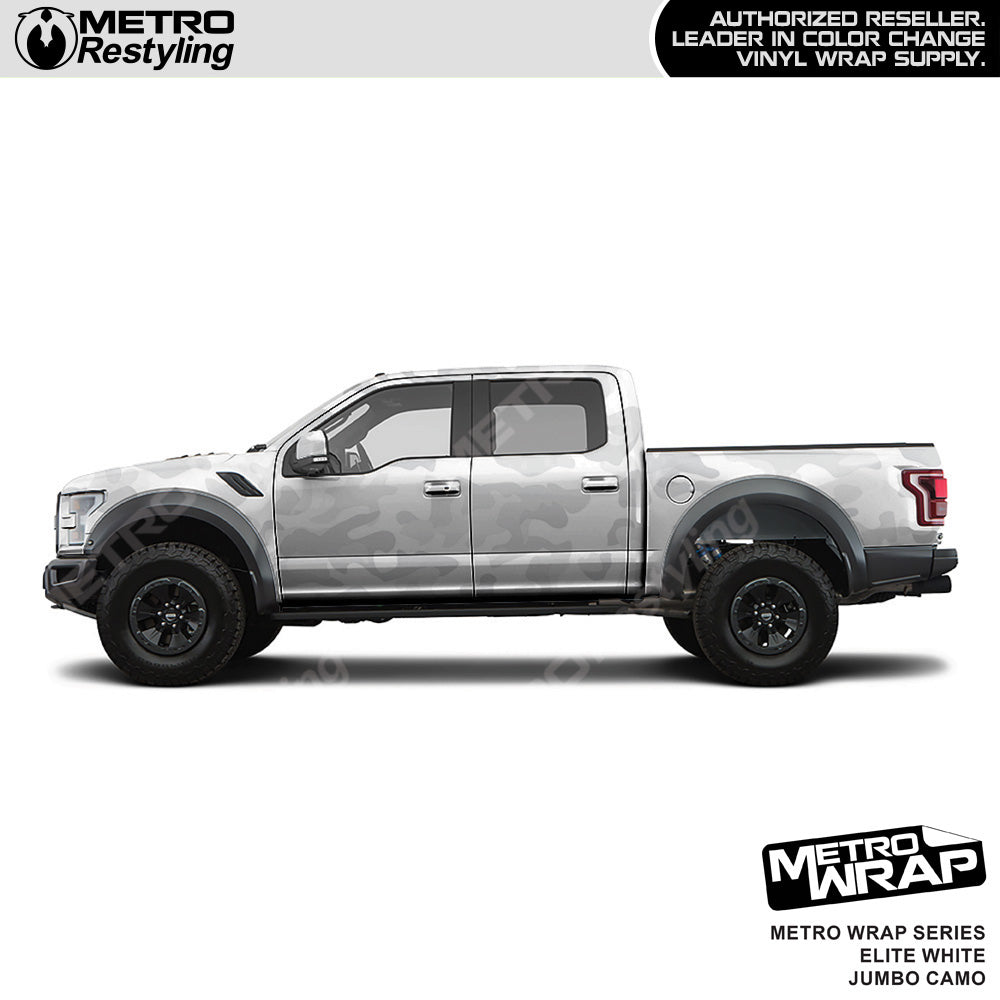 Metro Wrap Jumbo Classic Elite White Camouflage Vinyl Film