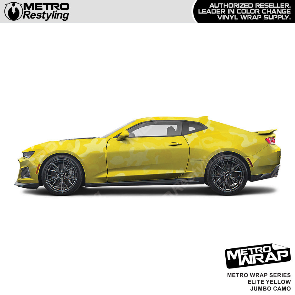 Metro Wrap Jumbo Classic Elite Yellow Camouflage Vinyl Film