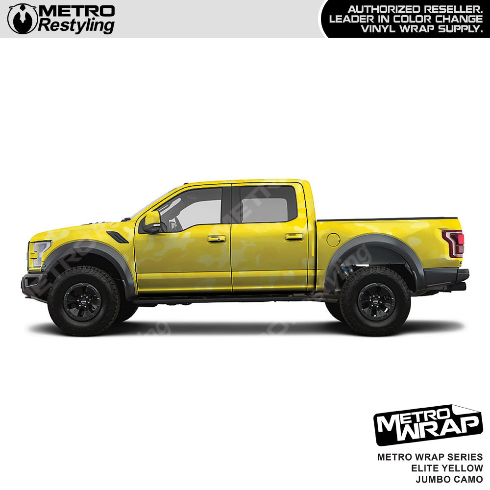 Metro Wrap Jumbo Classic Elite Yellow Camouflage Vinyl Film