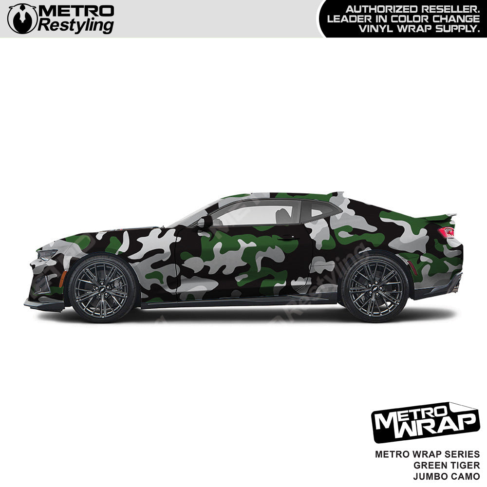 Metro Wrap Jumbo Classic Green Tiger Camouflage Vinyl Film