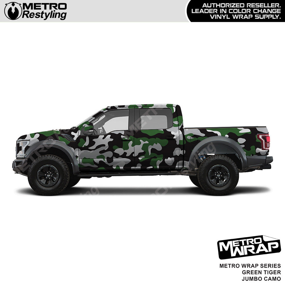 Metro Wrap Jumbo Classic Green Tiger Camouflage Vinyl Film