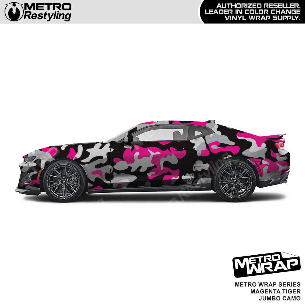 Metro Wrap Jumbo Classic Magenta Tiger Camouflage Vinyl Film