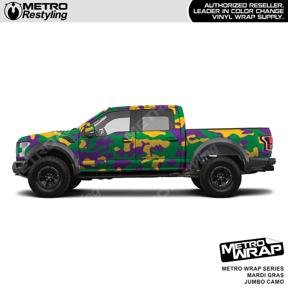 Metro Wrap Jumbo Classic Mardi Gras Camouflage Vinyl Film