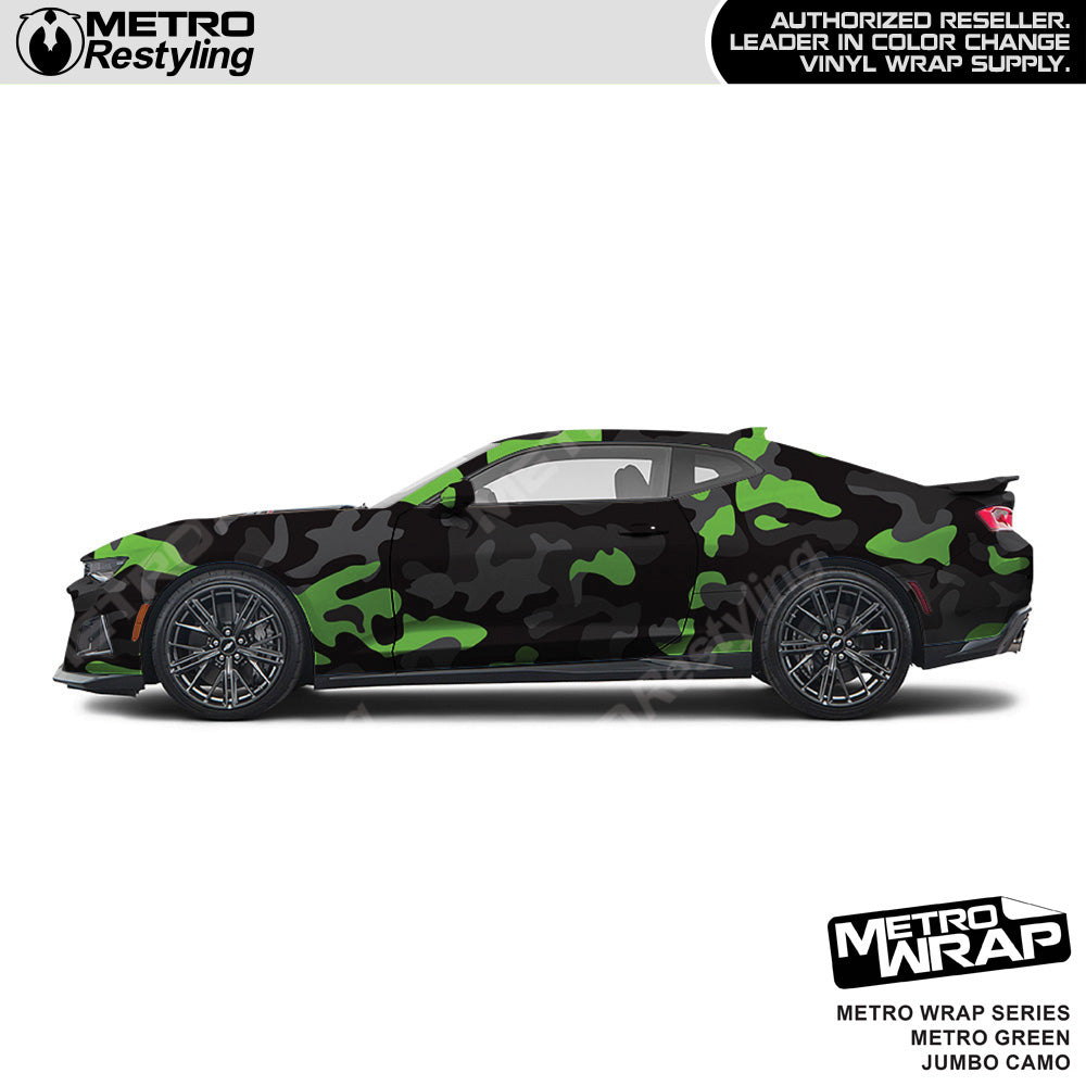 Metro Wrap Jumbo Classic Metro Green Camouflage Vinyl Film