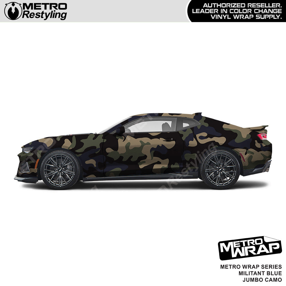 Metro Wrap Jumbo Classic Militant Blue Camouflage Vinyl Film