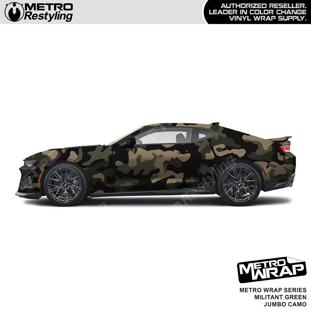 Metro Wrap Jumbo Classic Militant Green Camouflage Vinyl Film