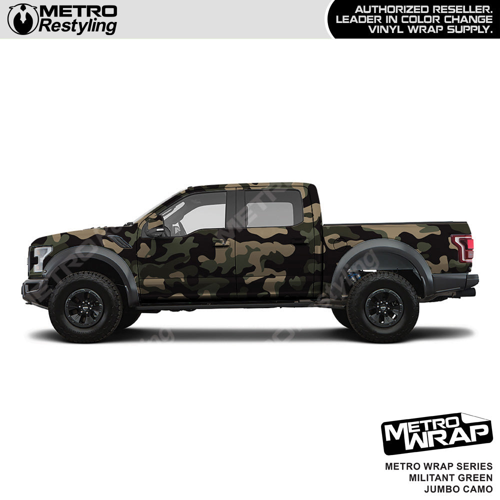 Metro Wrap Jumbo Classic Militant Green Camouflage Vinyl Film