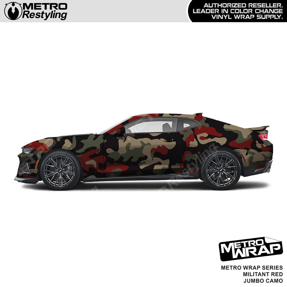 Metro Wrap Jumbo Classic Militant Red Camouflage Vinyl Film