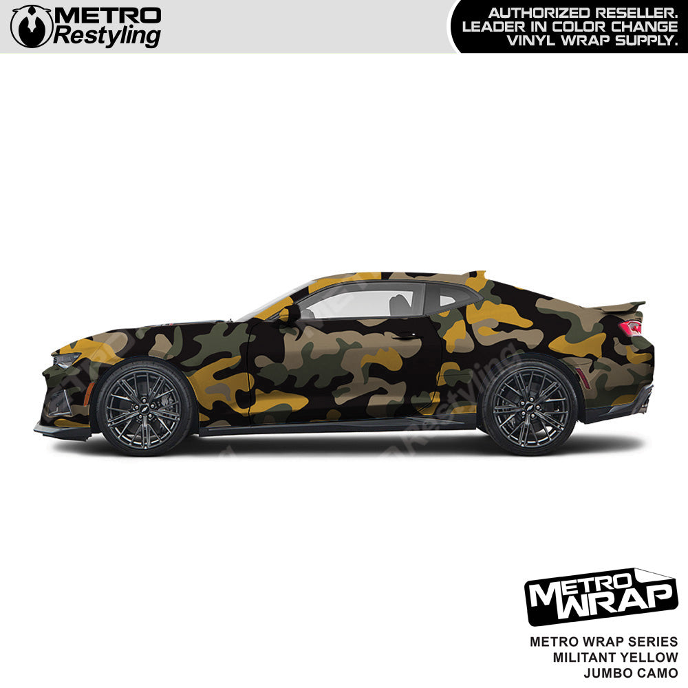 Metro Wrap Jumbo Classic Militant Yellow Camouflage Vinyl Film