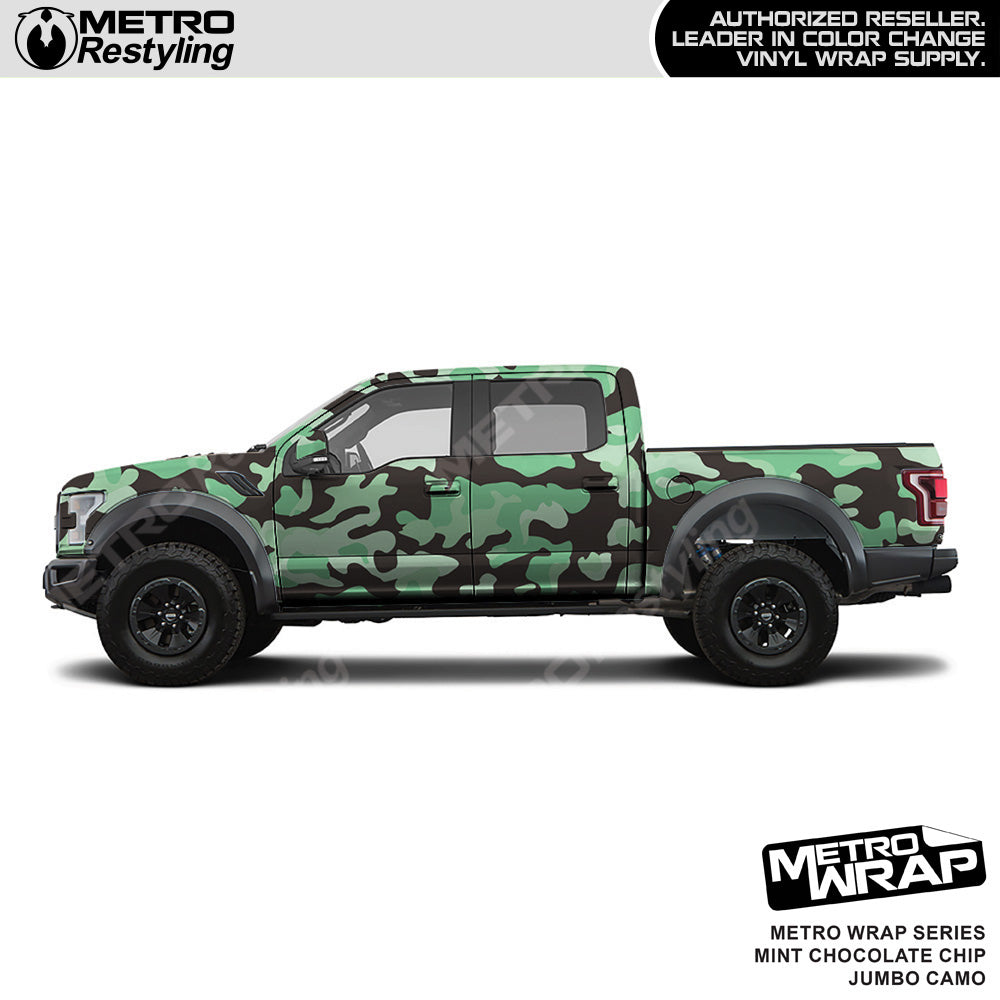 Metro Wrap Jumbo Classic Mint Chocolate Chip Camouflage Vinyl Film