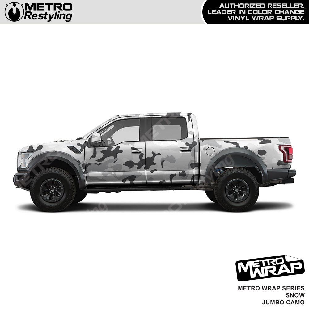 Metro Wrap Jumbo Classic Snow Camouflage Vinyl Film