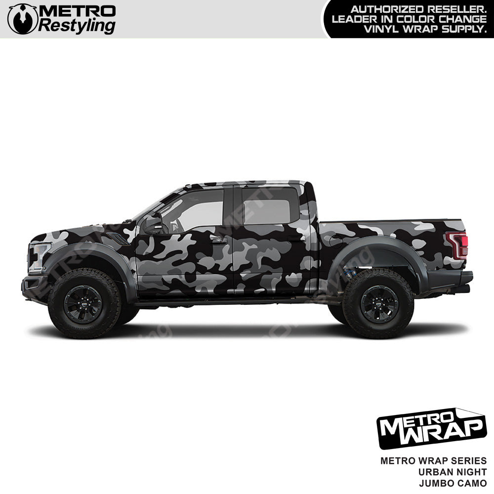Metro Wrap Jumbo Classic Urban Night Camouflage Vinyl Film