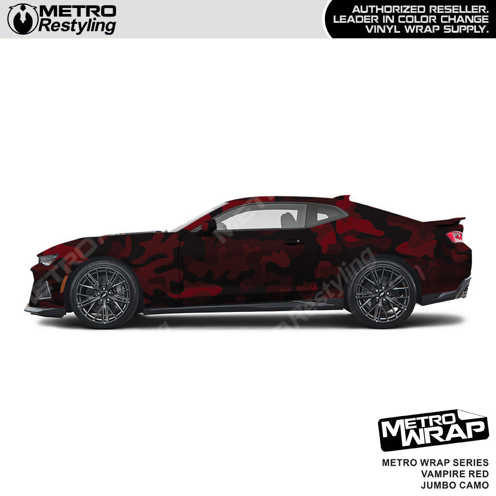 Metro Wrap Jumbo Classic Vampire Red Camouflage Vinyl Film