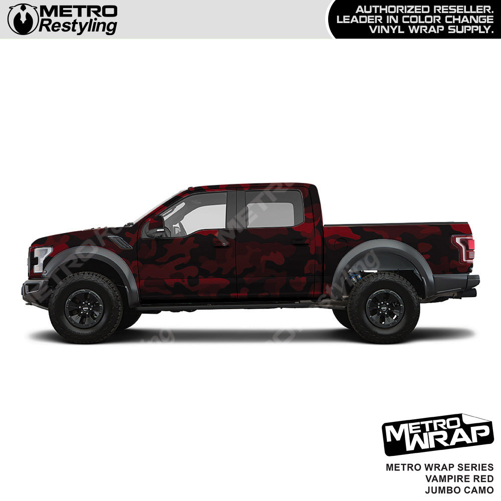Metro Wrap Jumbo Classic Vampire Red Camouflage Vinyl Film