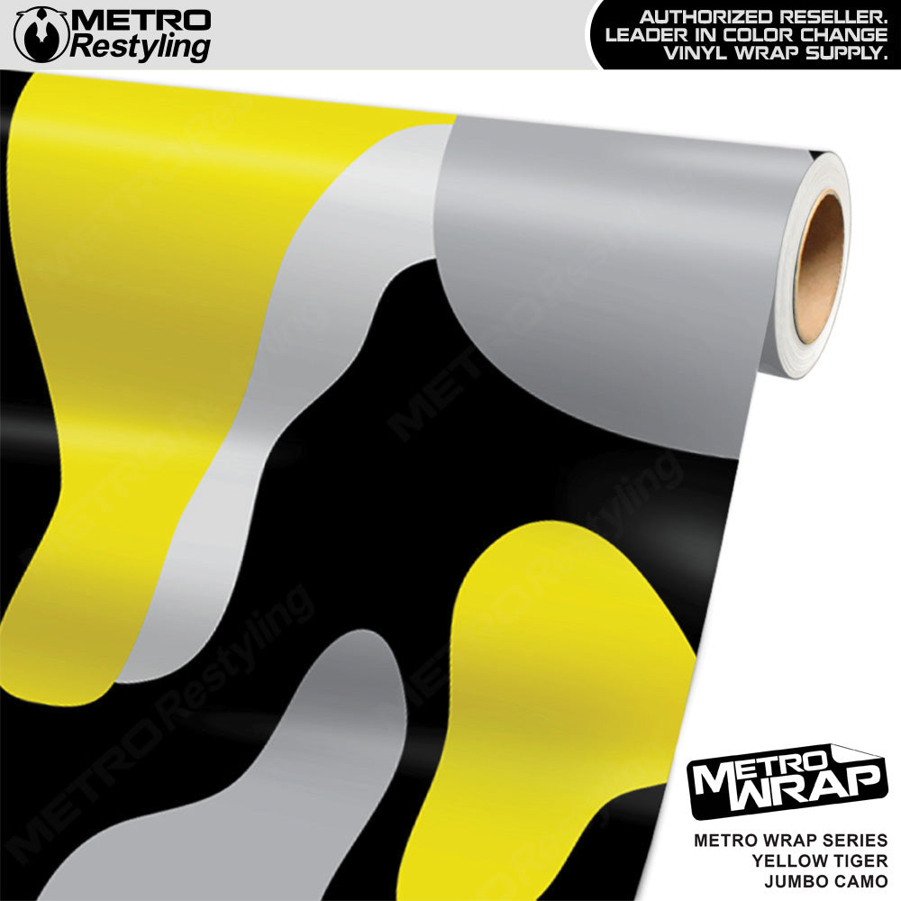 Metro Wrap Jumbo Classic Yellow Tiger Camouflage Vinyl Film