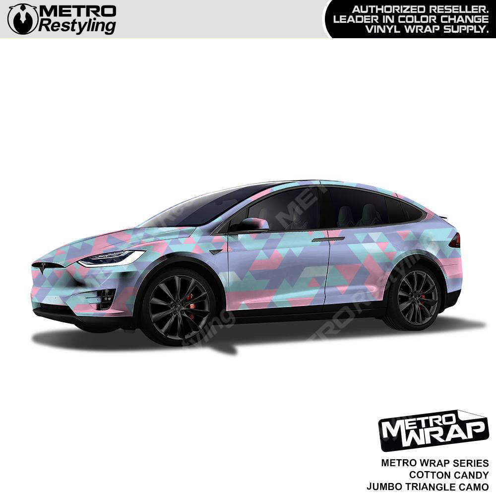 Metro Wrap Jumbo Triangle Cotton Candy Camouflage Vinyl Film