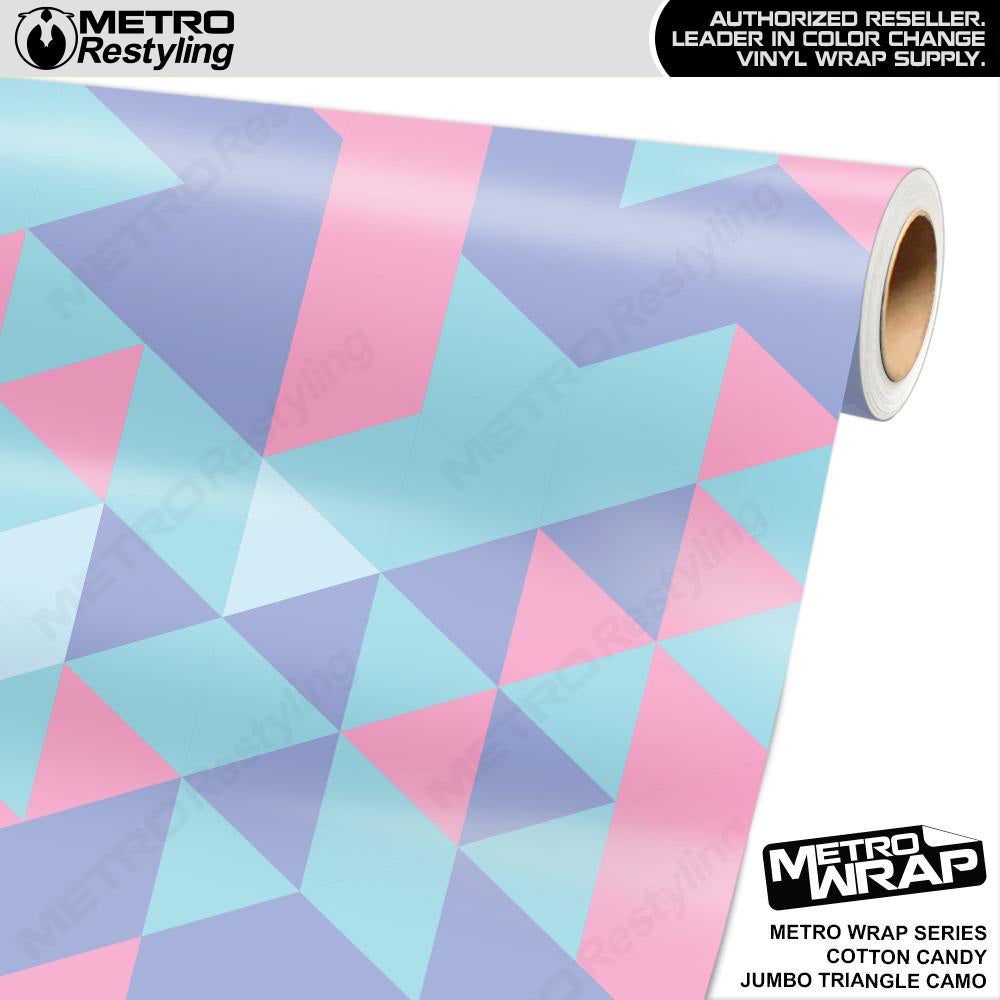 Metro Wrap Jumbo Triangle Cotton Candy Camouflage Vinyl Film