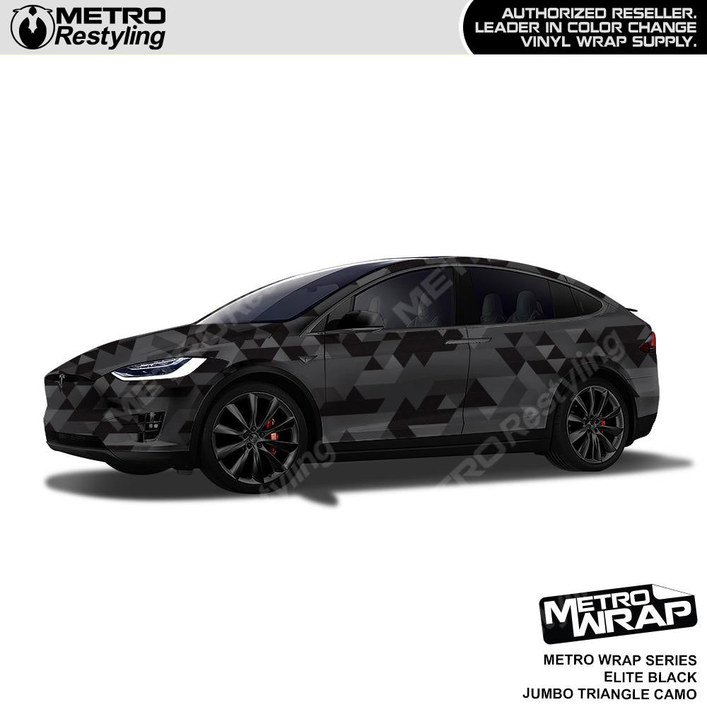 Metro Wrap Jumbo Triangle Elite Black Camouflage Vinyl Film