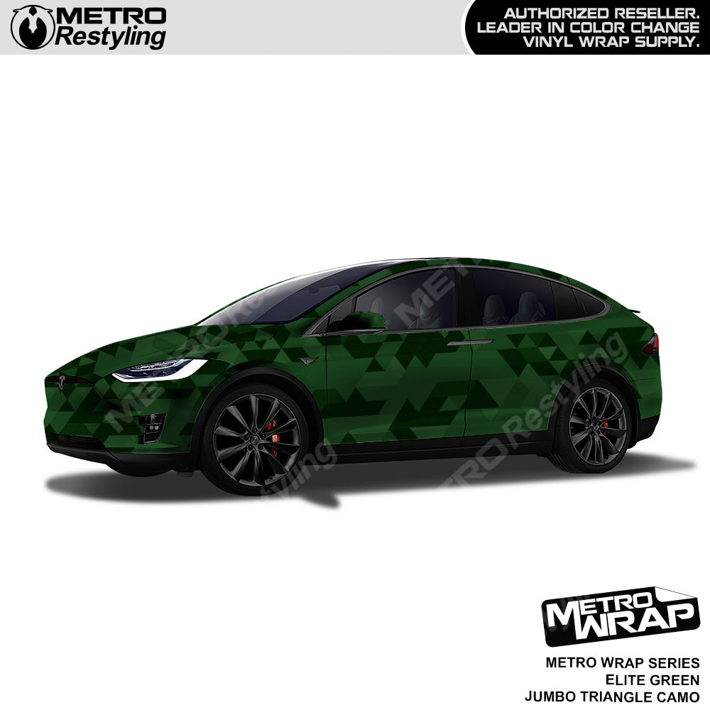 Metro Wrap Jumbo Triangle Elite Green Camouflage Vinyl Film